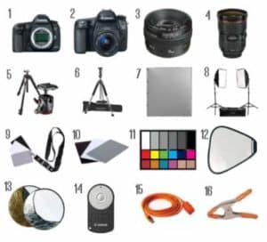 The items used by me to create the images that give shine to my posts.