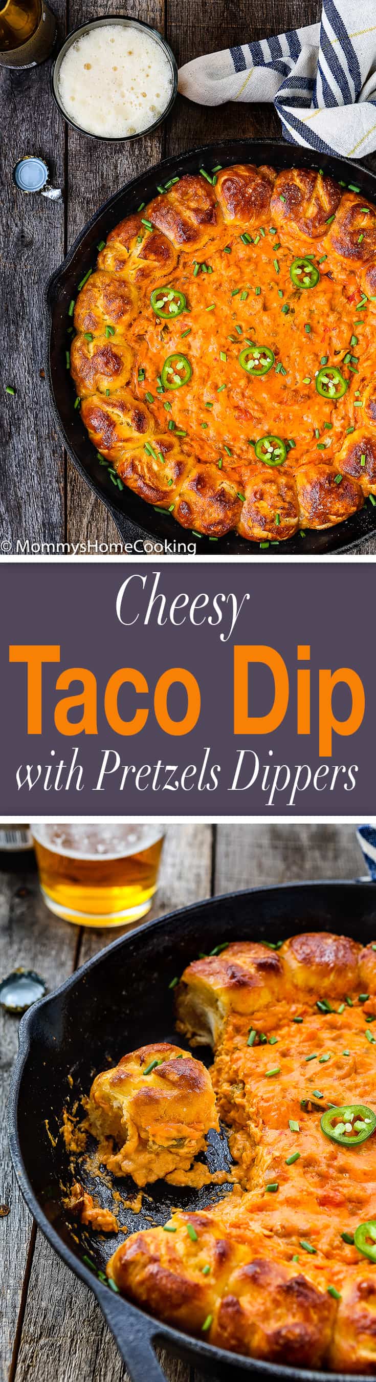 Cheesy Taco Dip with Garlic Pretzels Dippers | Mommy's Home Cooking