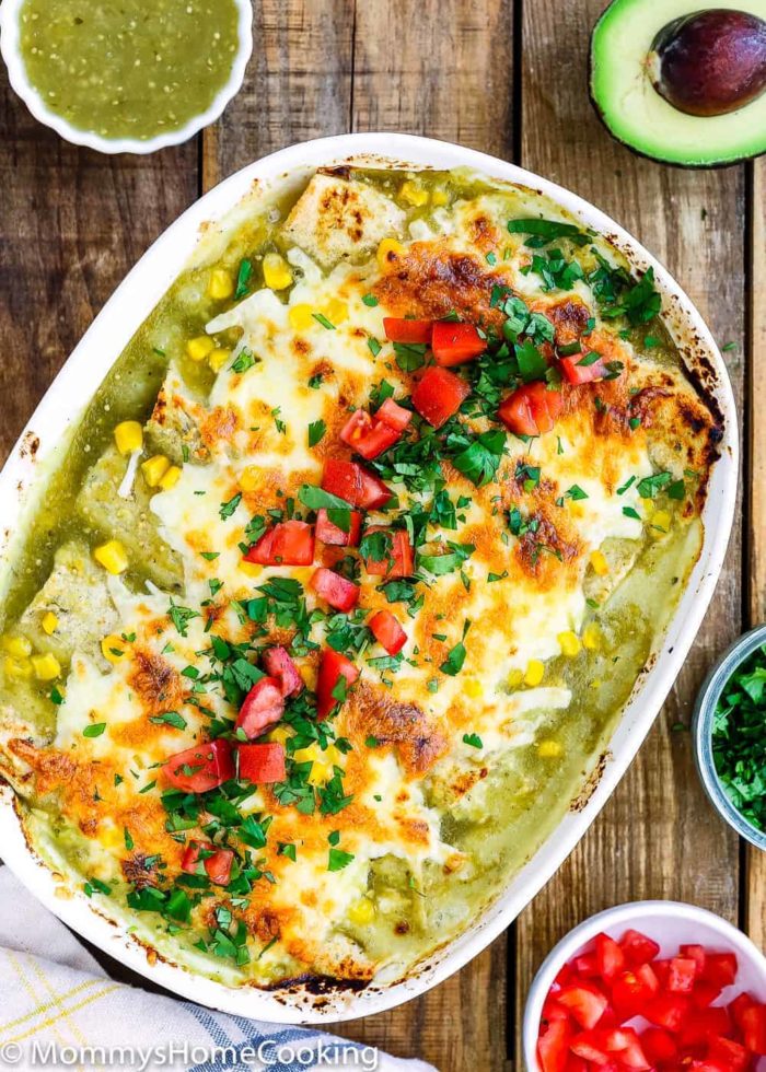 Chicken And Corn Enchiladas With Creamy Green Sauce 5 700x980