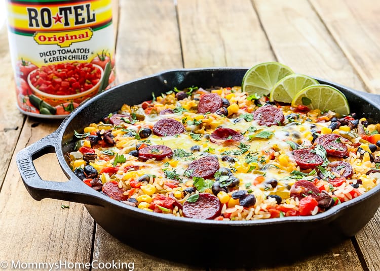 This Chorizo Burrito Skillet is incredibly easy to pull off and tastes extraordinary! A family-pleasing meal that is ready in 30 minutes. https://mommyshomecooking.com