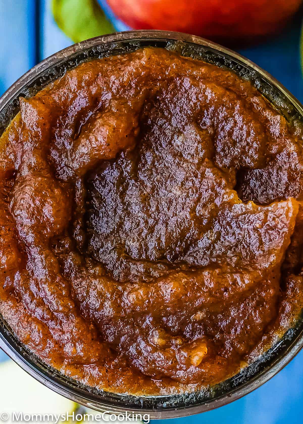 close up view of apple butter