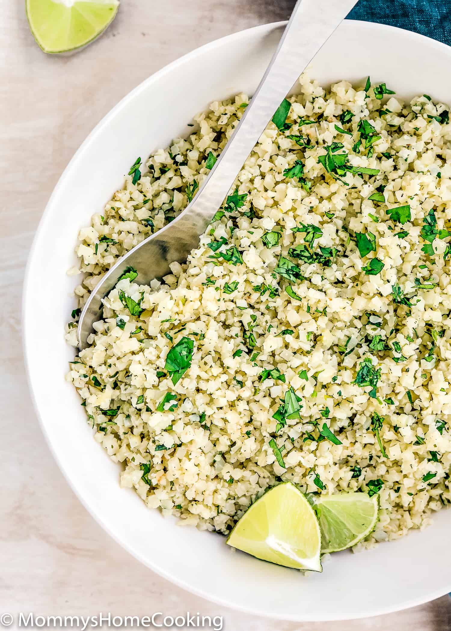 This Easy Cilantro Lime Cauliflower Rice is slightly crispy on the outside, tender on the inside and super flavorful. It’s the perfect side dish to accompany any meal, anytime. Low Carb. Paleo. Keto and Whole 30 friendly. https://mommyshomecooking.com