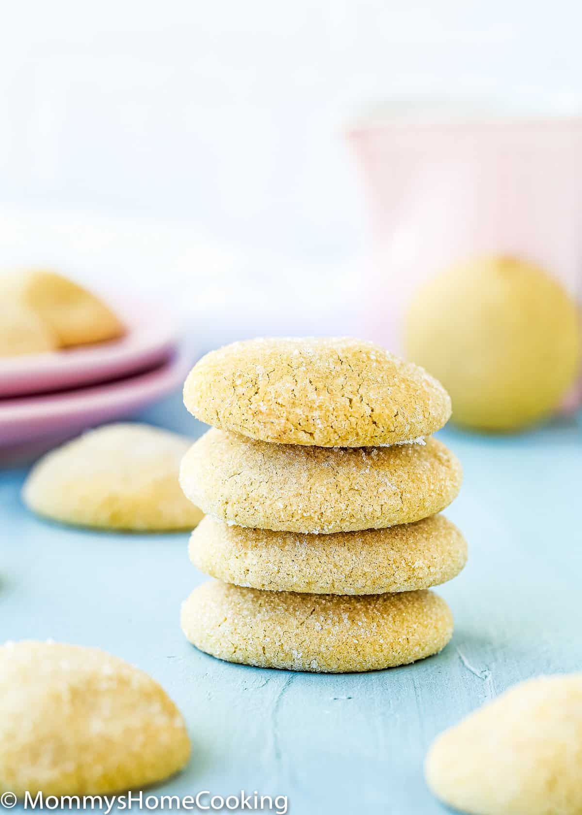 Easy Eggless Brown Sugar Cookies  stack.