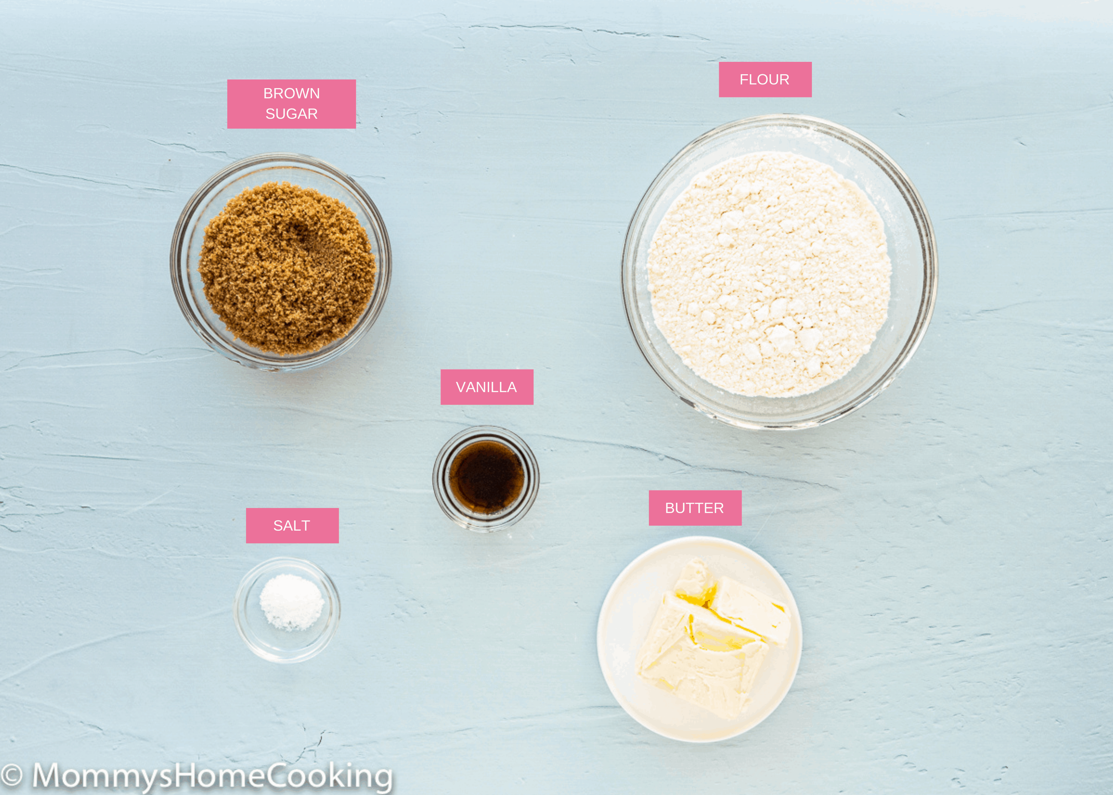 Eggless Brown Sugar Cookies ingredients 