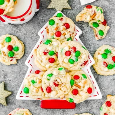 a christmas plate with Eggless Christmas Cookies