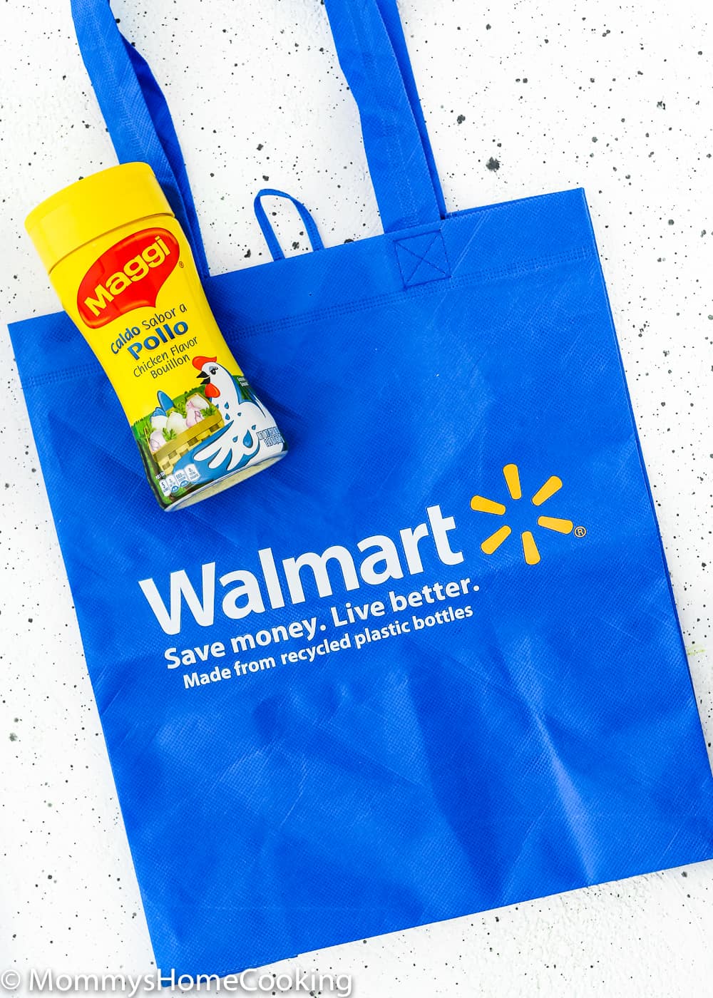 maggi granulated chicken Bouillon with a Walmart bag