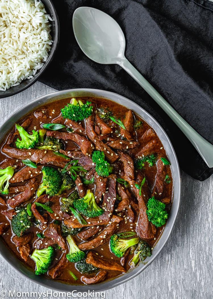 This Easy Instant Pot Beef and Broccoli is a delicious stir-fry recipe that results in a tender, tasty, and no-fuss dinner. Ready in 30 minutes. SO much better than any takeout! https://mommyshomecooking.com