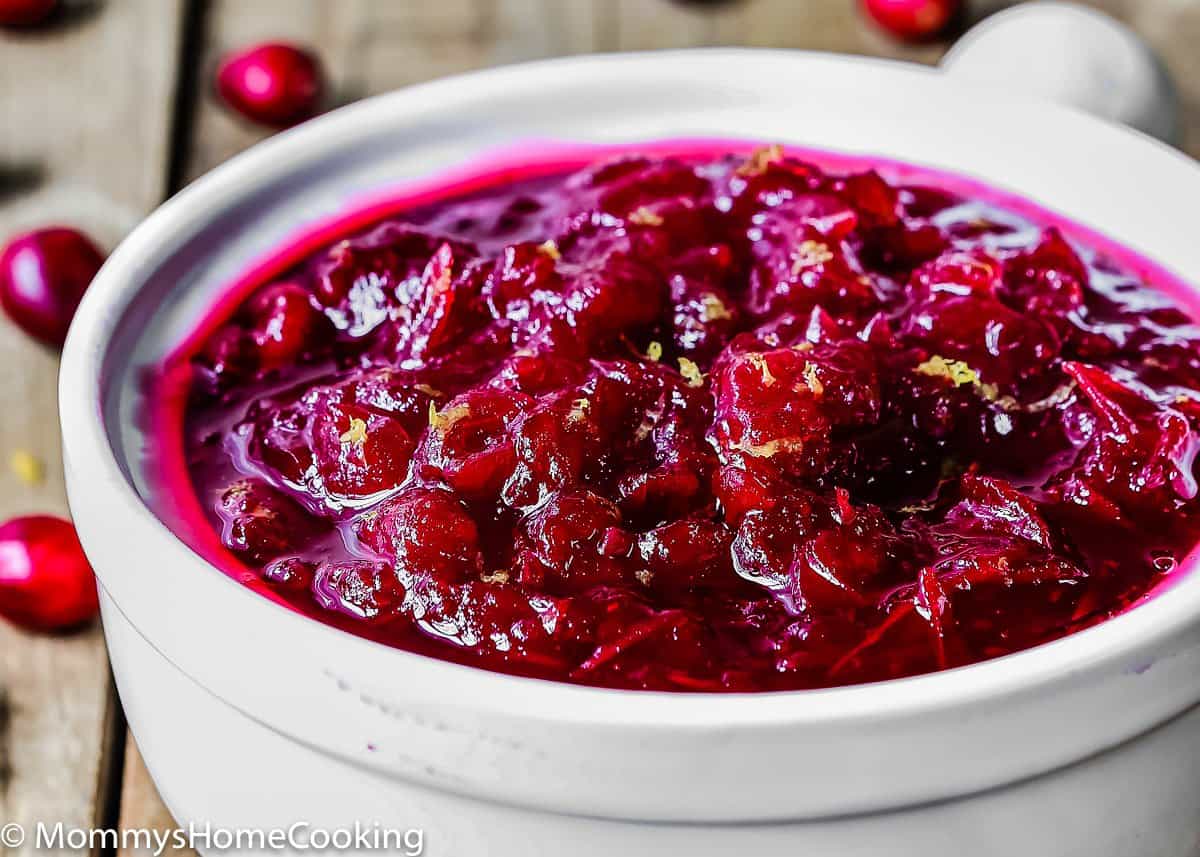 Cranberry Sauce in a bowl.