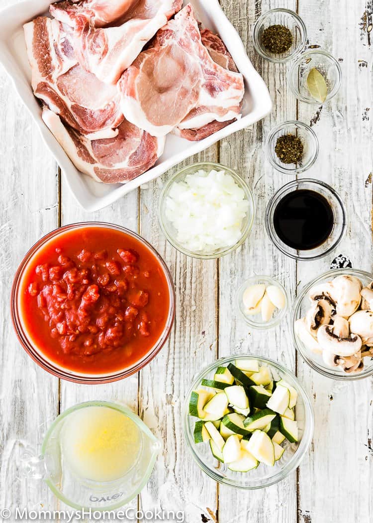 Instant Pot Italian Pork Chops ingredients