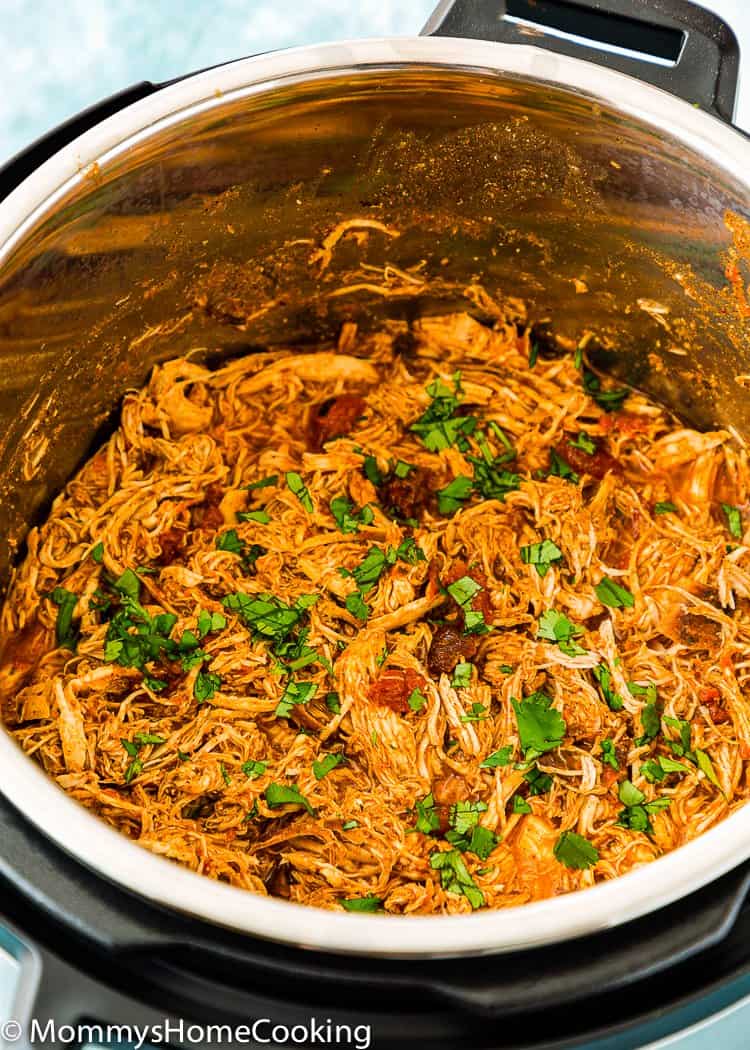 Easy Instant Pot Mexican Shredded Chicken in a pot