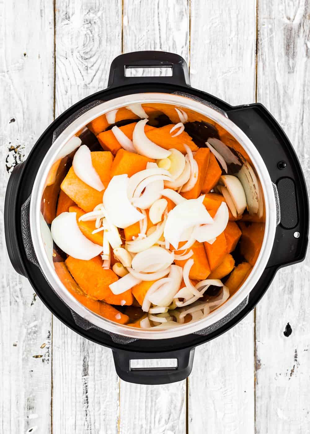 How to make pumpkin soup in the Instant pot step 2