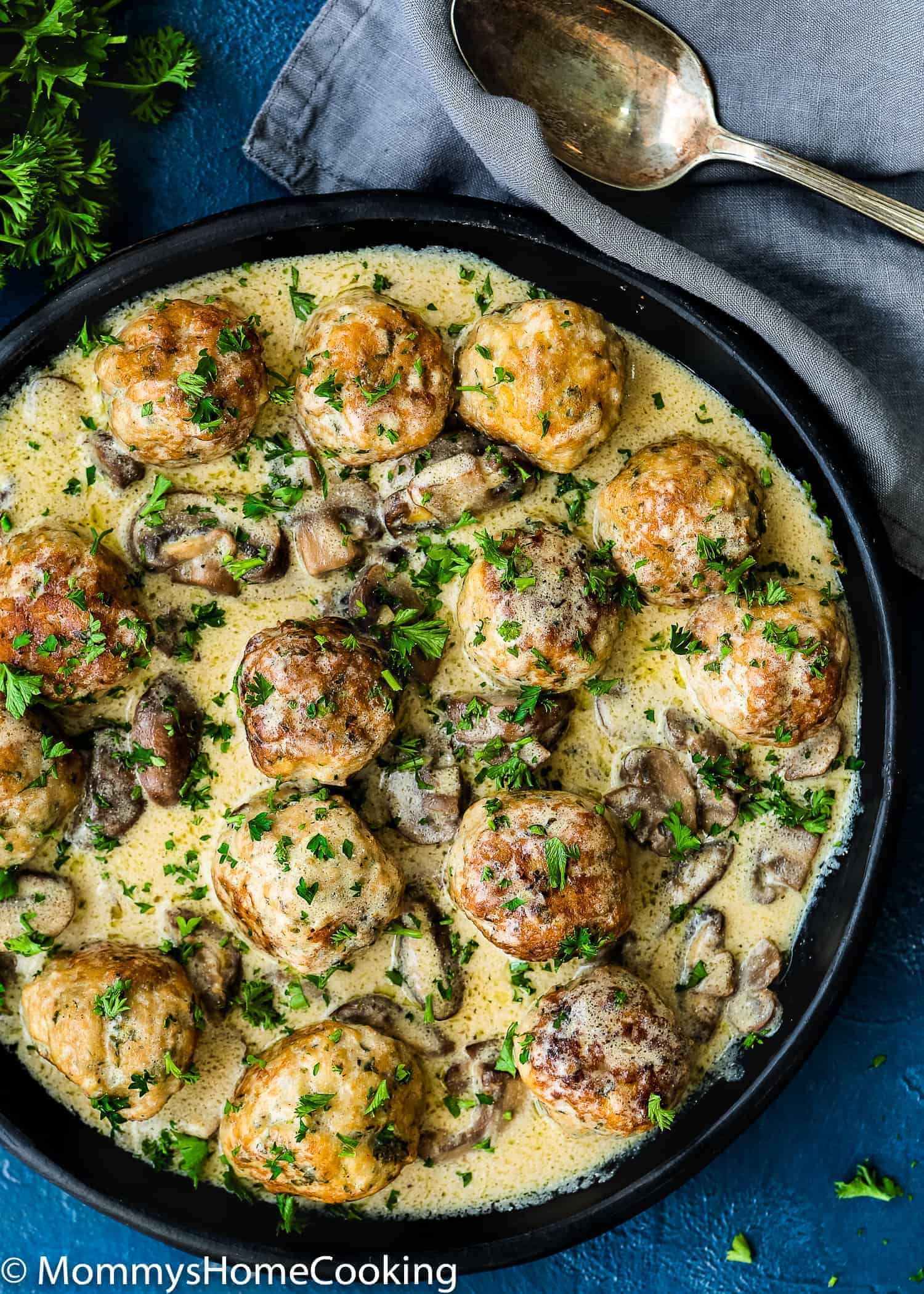 These Easy Instant Pot Stroganoff Meatballs are simply scrumptious! It takes only 30 minutes to make this family favorite dish. Made from scratch, NO canned stuff. https://mommyshomecooking.com