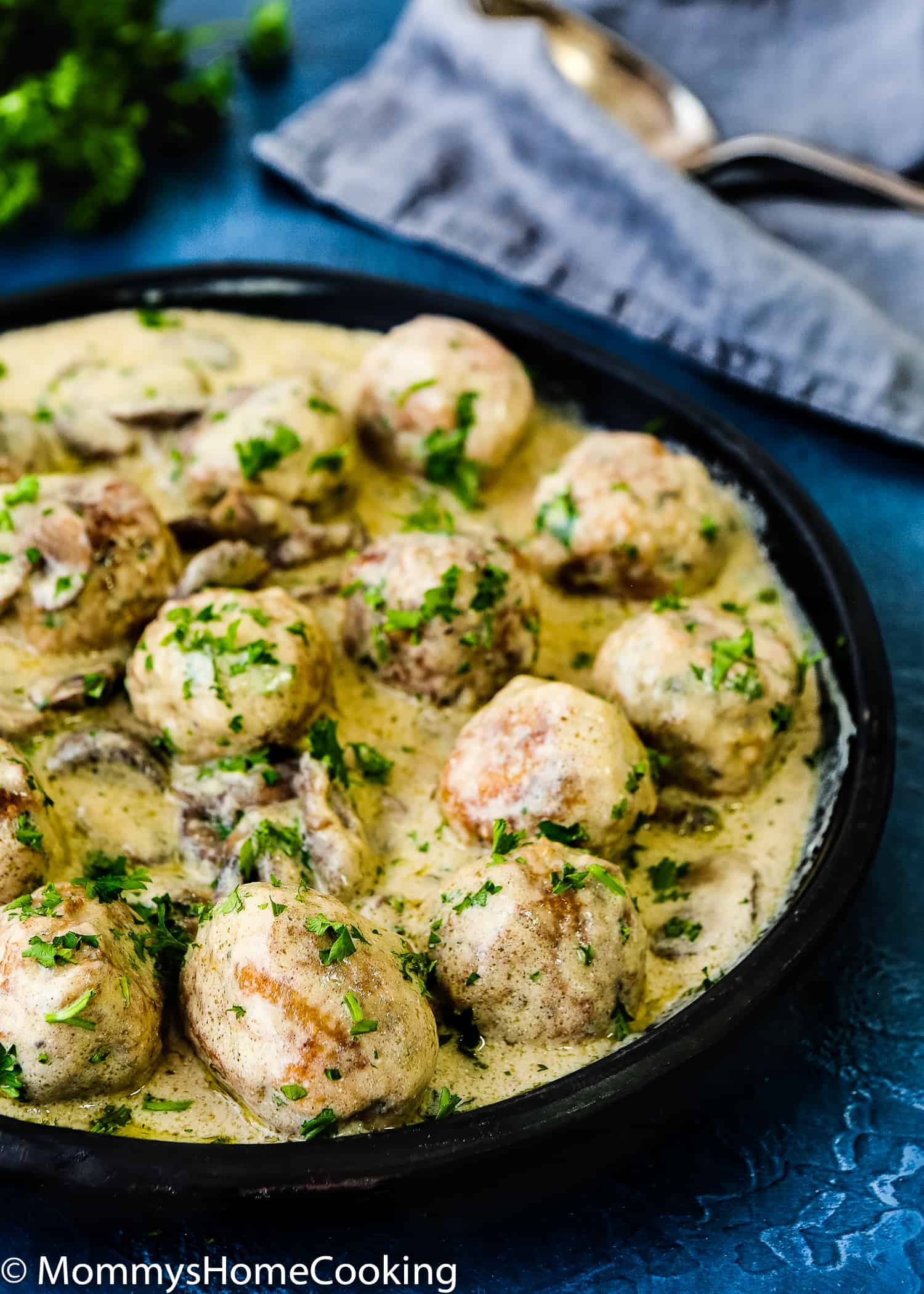 These Easy Instant Pot Stroganoff Meatballs are simply scrumptious! It takes only 30 minutes to make this family favorite dish. Made from scratch, NO canned stuff. https://mommyshomecooking.com