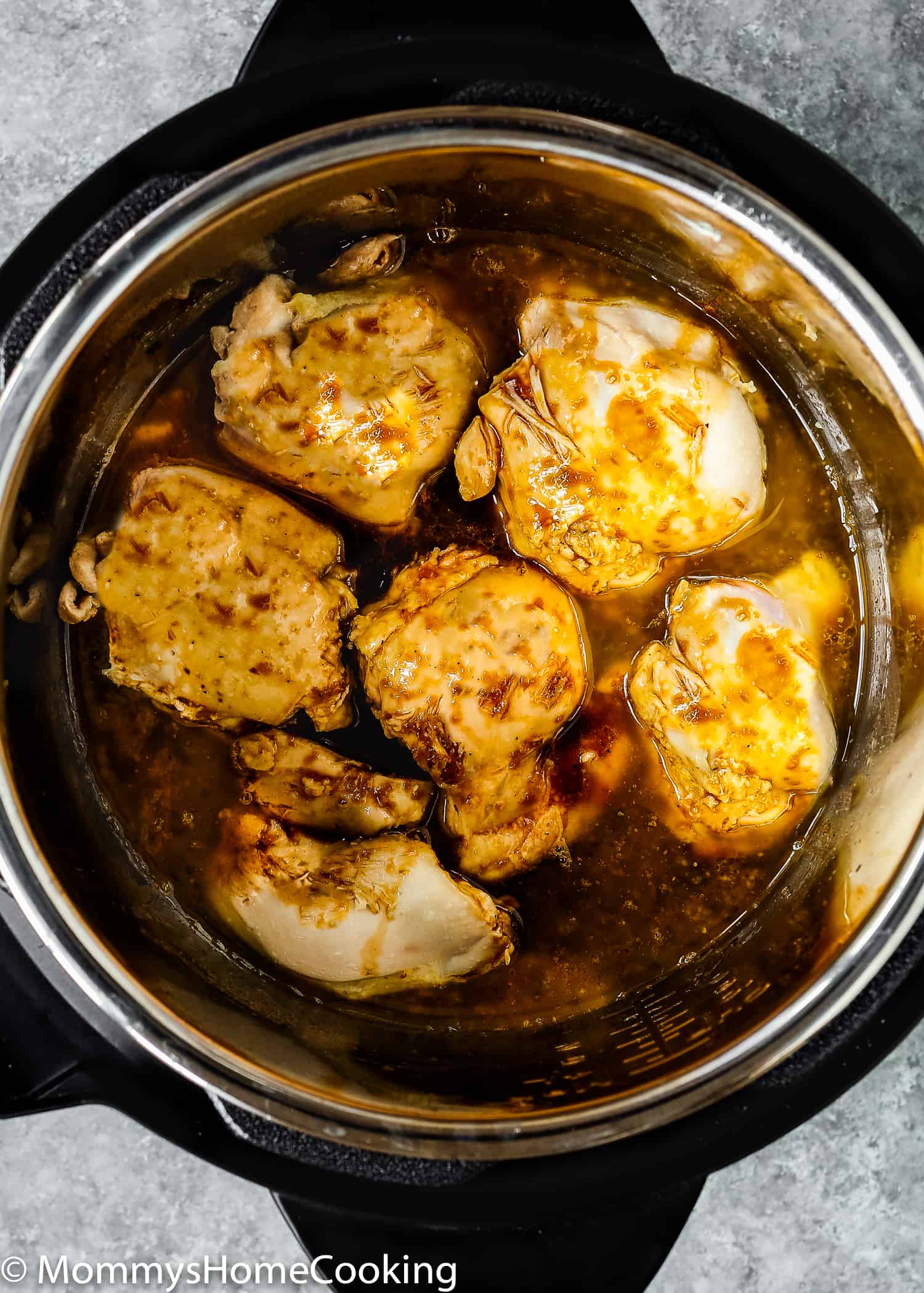 teriyaki chicken in a pressure cooker.