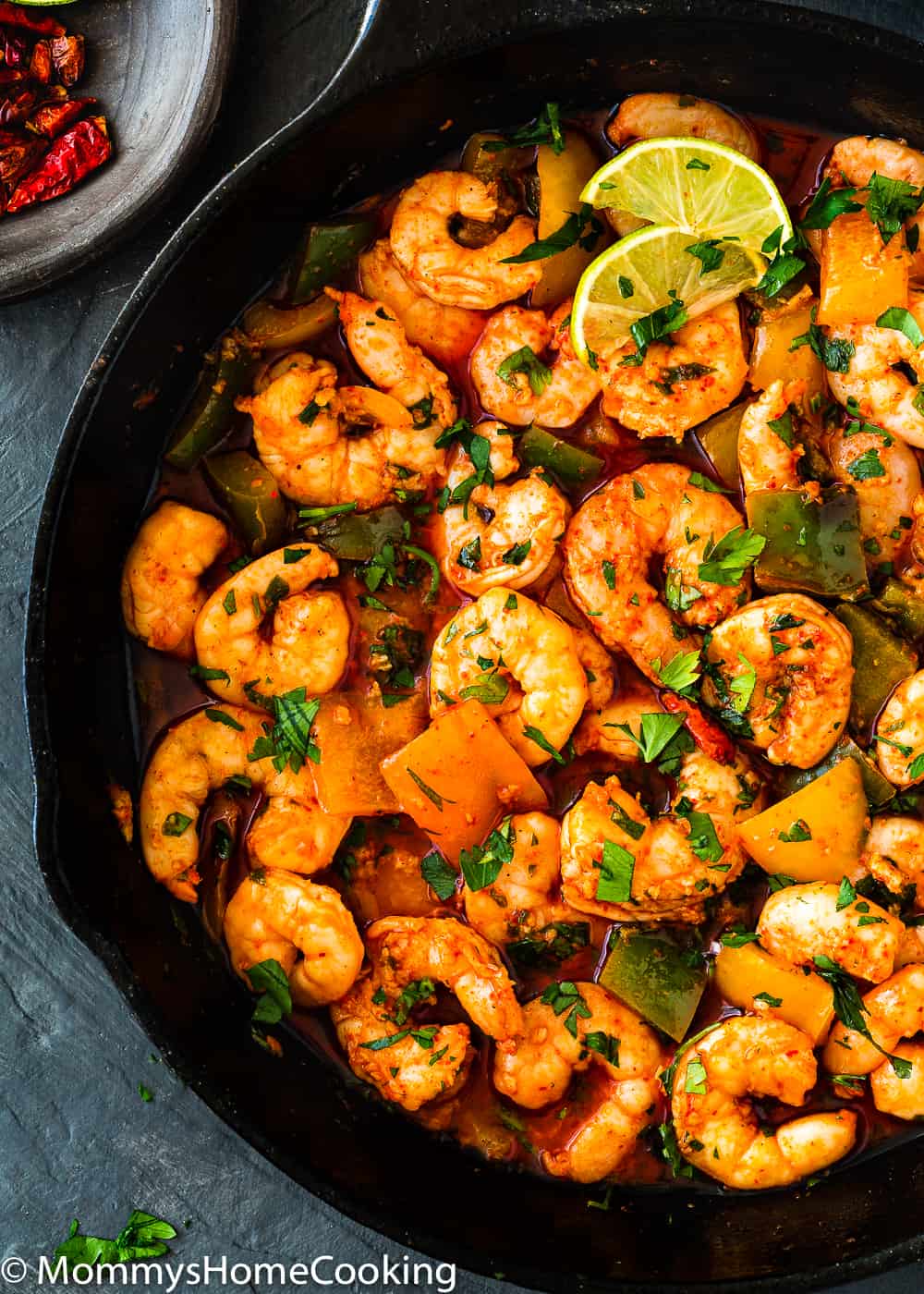 peri peri shrimp with parsley