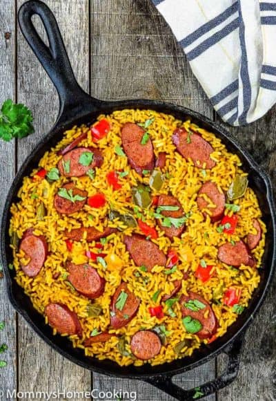 Easy Sausage and Peppers Rice Skillet | Mommy's Home Cooking