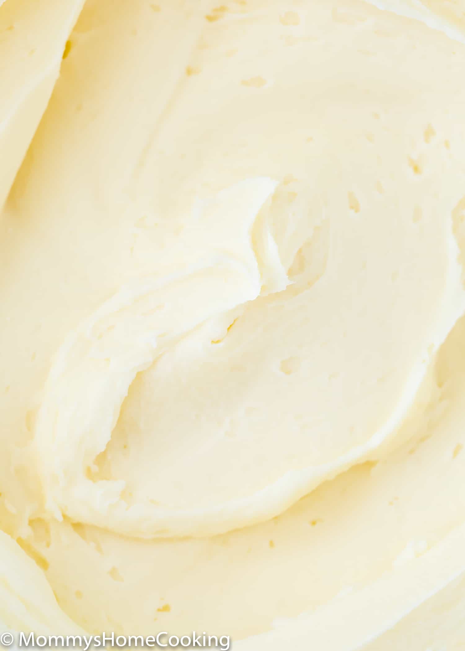 Vanilla buttercream frosting close-up