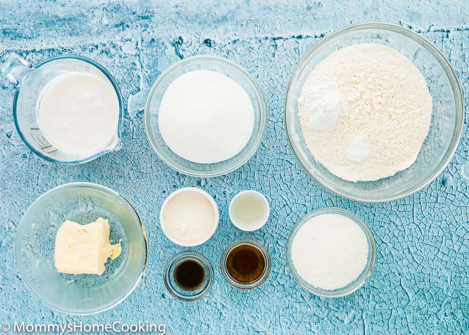 Eggless Coconut Cupcakes Ingredients