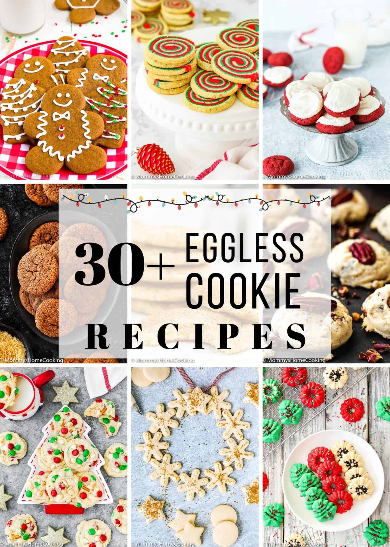 eggless cookie recipe collage