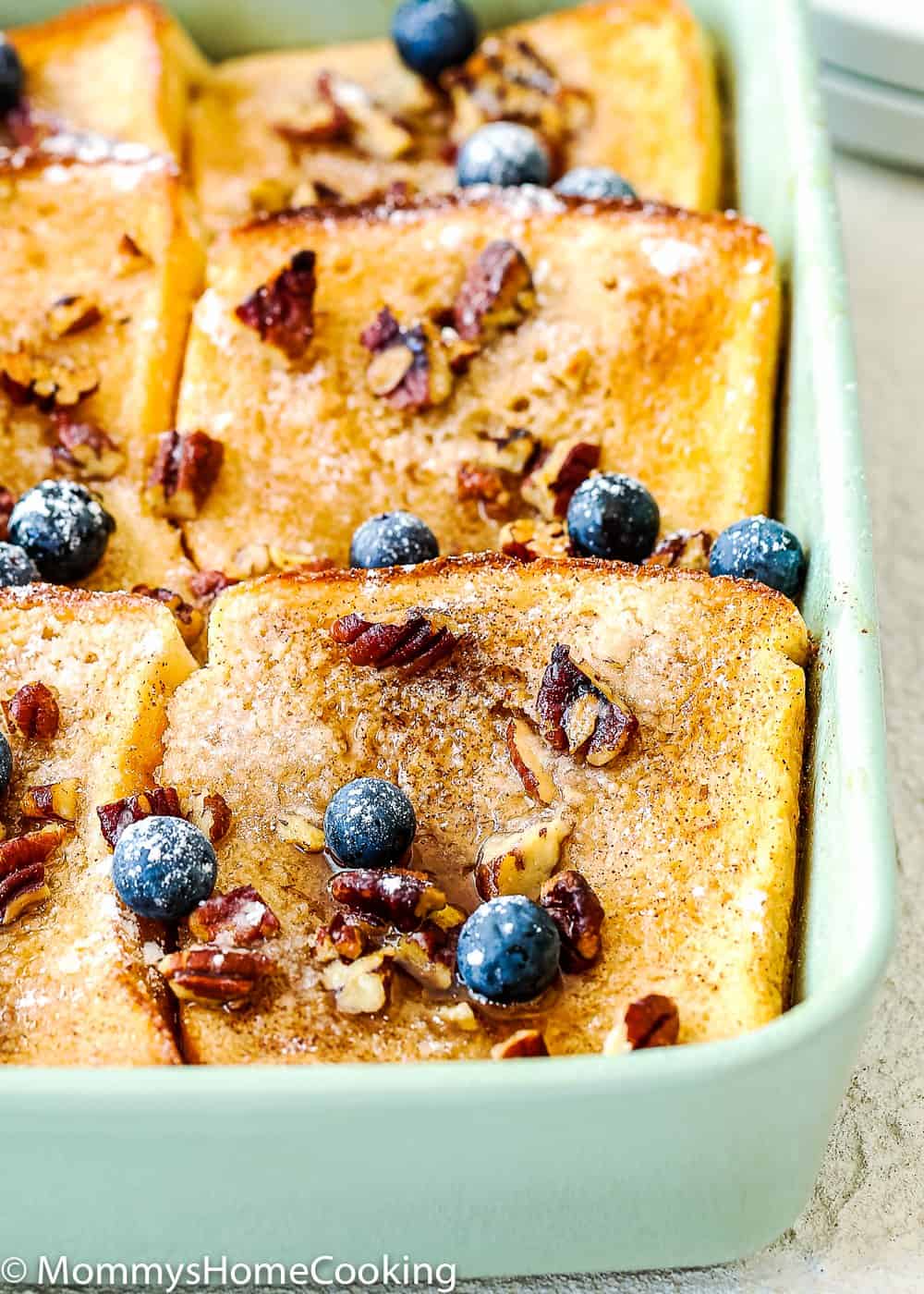 Eggless French Toast Casserole with nuts and berries