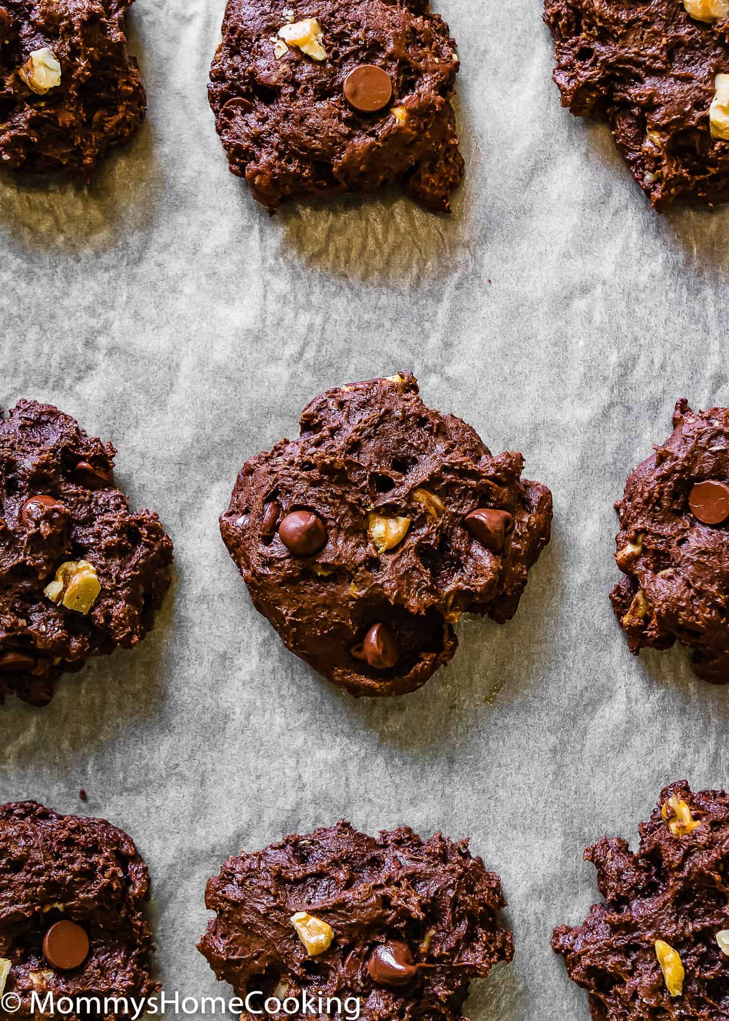 overhead view of bake eggless healthy cookies