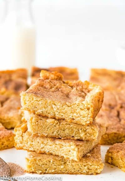 Stack of Eggless Snickerdoodle Bars