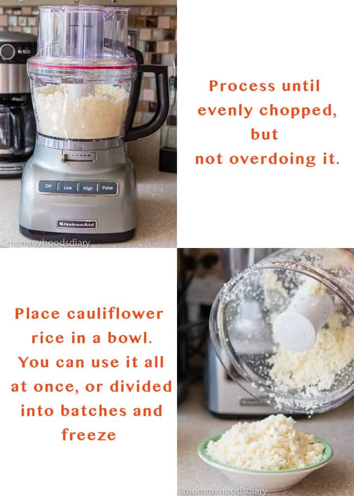 How to make cauliflower rice - Step by step 3