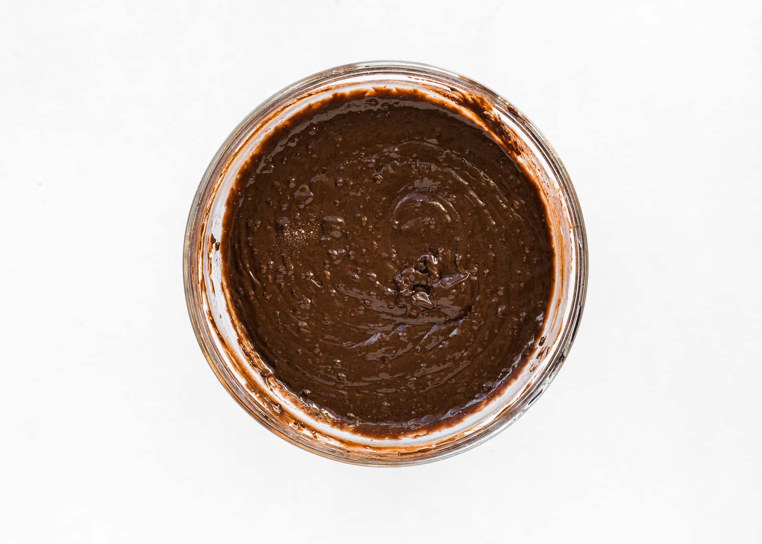 Eggless Chocolate Bundt Cake batter in a bowl. 