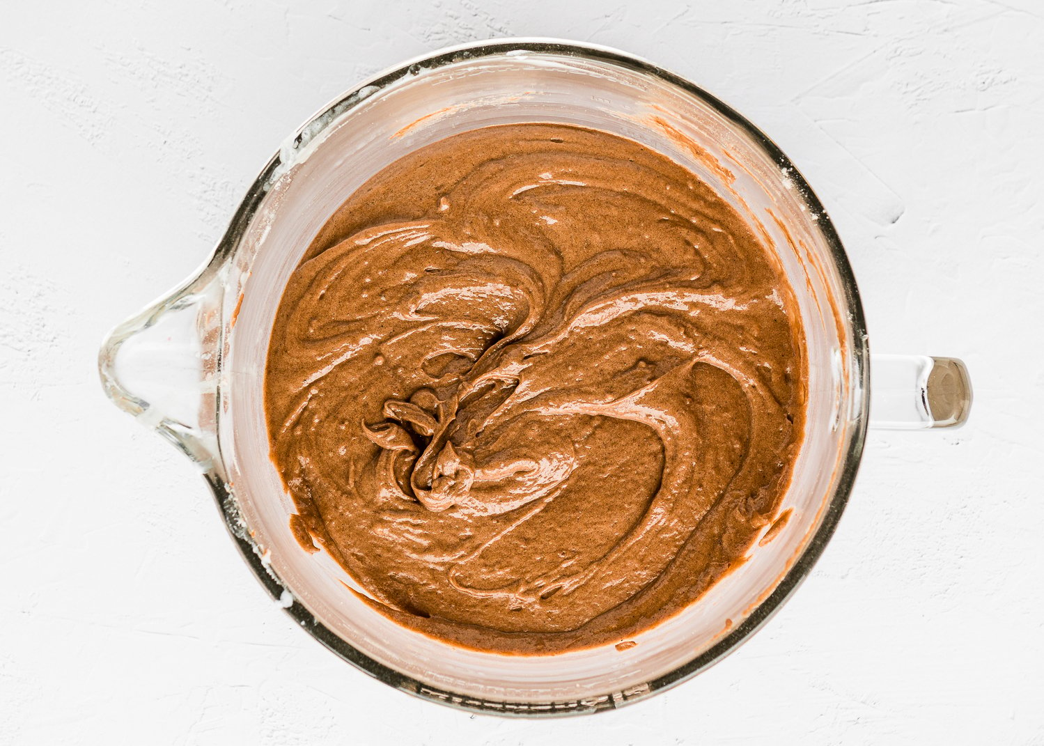 egg-free red velvet cake  batter in a bowl.