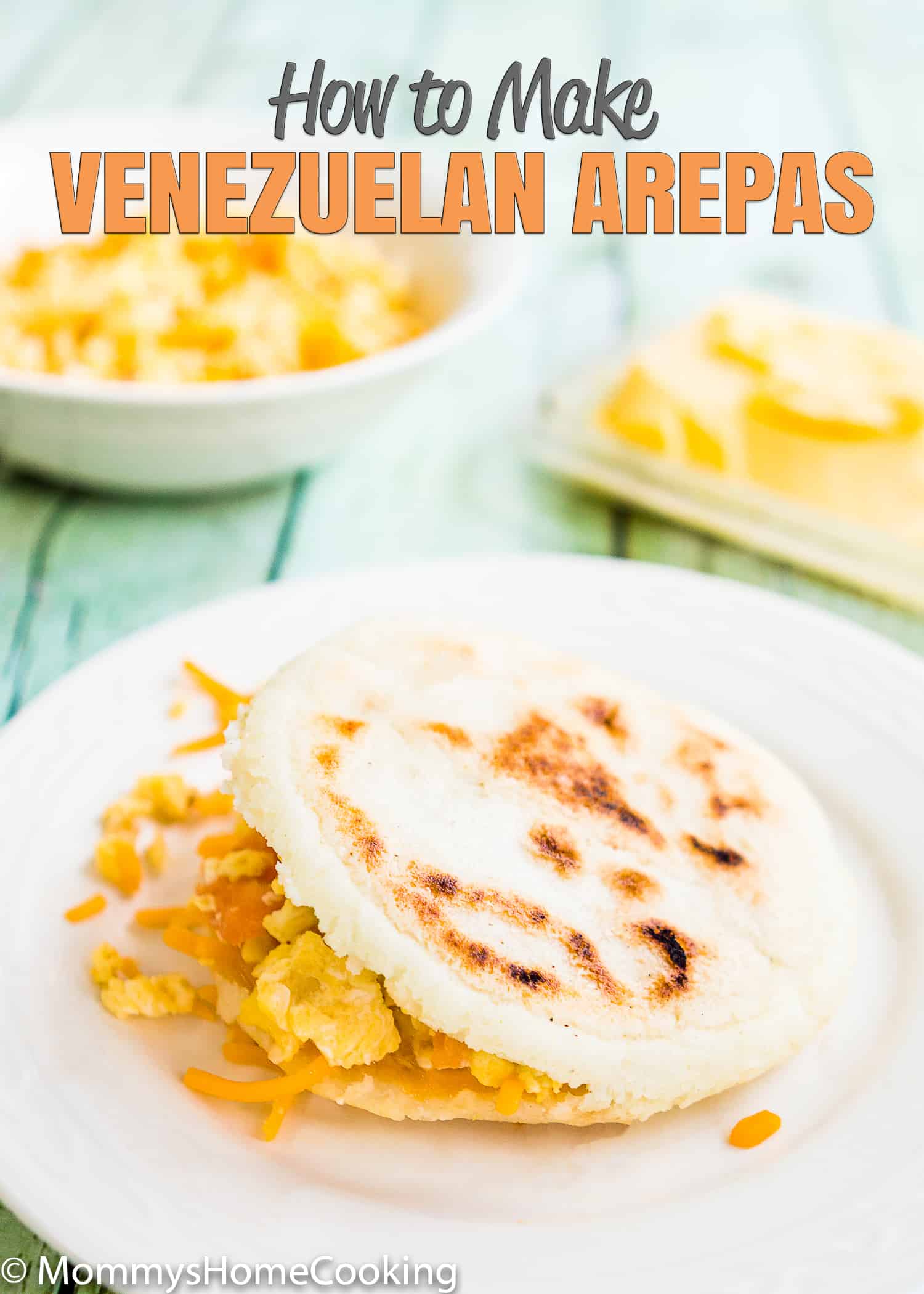 Learn How to Make Venezuelan Arepas and open a world of delicious food possibilities for your family!! These flat patty made of maize flour are sooo yummy and so easy to make. Fill them with chicken salad, tuna, pulled pork, beef, cheese, ham, eggs... the possibilities are endless. https://mommyshomecooking.com