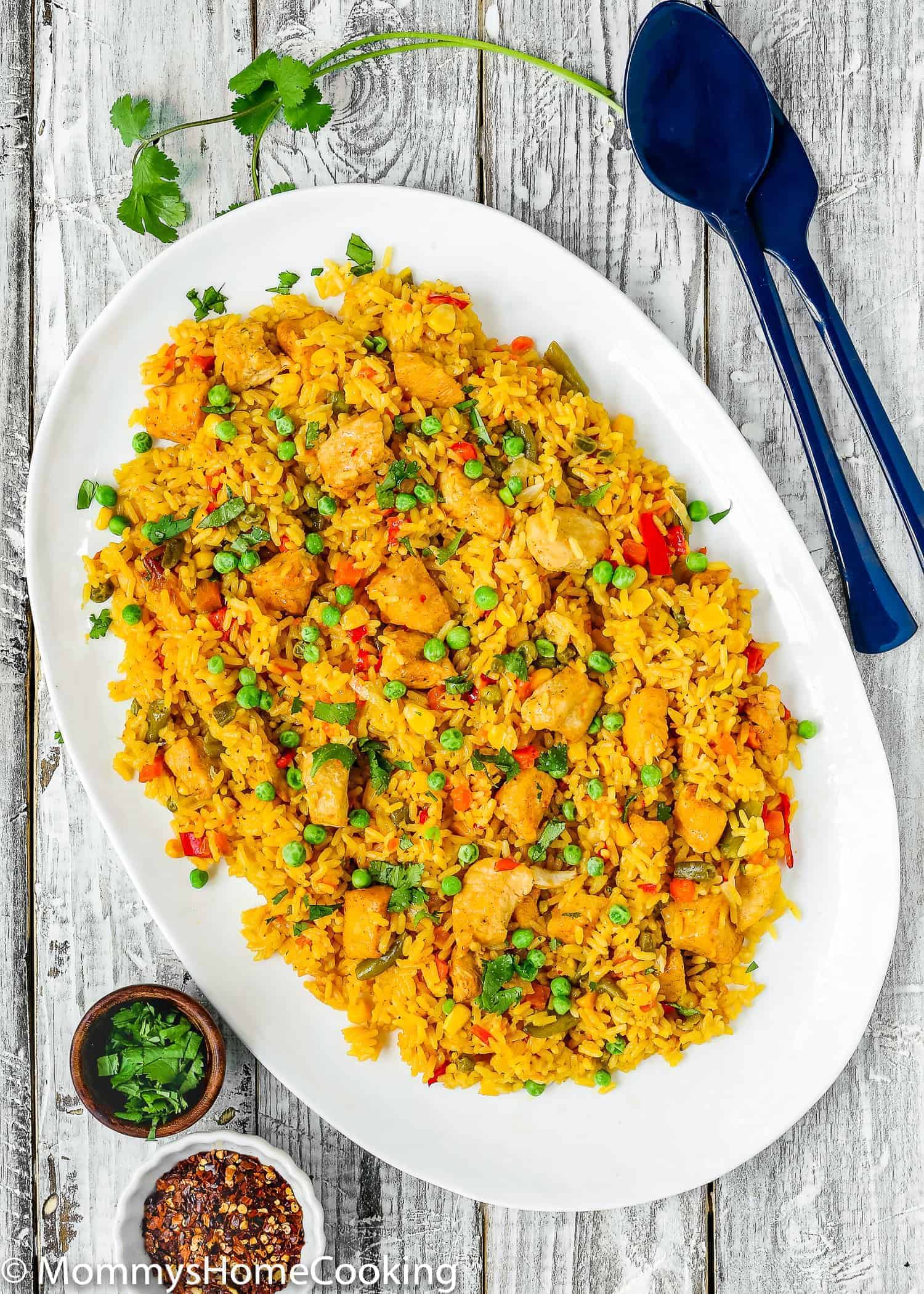 This Easy Instant Pot Arroz con Pollo recipe is ridiculously easy to make and unbelievably delicious! It has protein, vegetables, and grains cooked together in one pot in about 30 minutes. This one is definitely one to keep in your rotation. https://mommyshomecooking.com