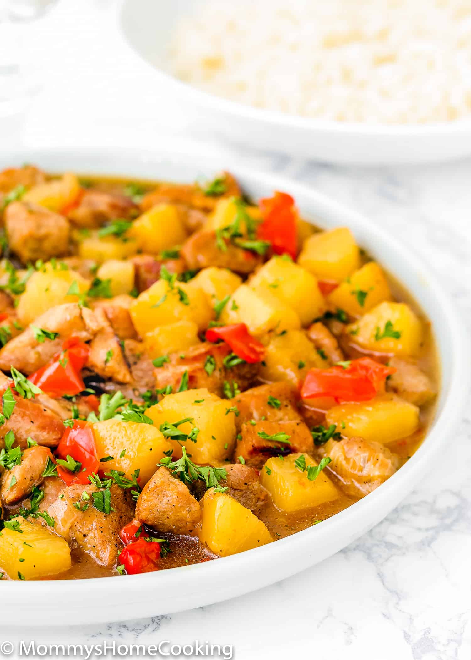 This Instant Pot Hawaiian Pineapple Pork recipe is a quick and easy dish that is perfect for busy weeknights. It's out of this world delicious. Smoky, sweet, salty and tangy. Best of all...this dish is ready in under 30 minutes! https://mommyshomecooking.com
