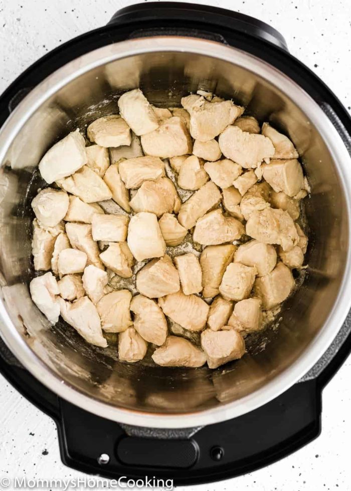 diced chicken breast in an Instant pot