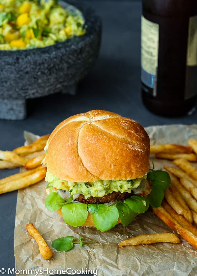 This Mango Guacamole Turkey Burger is a juicy goodness party for your taste buds! It’s tasty, smoky, and slathered in THE BEST mango guacamole ever. The perfect, delicious and healthier time-saving alternative to your barbecue spread. https://mommyshomecooking.com