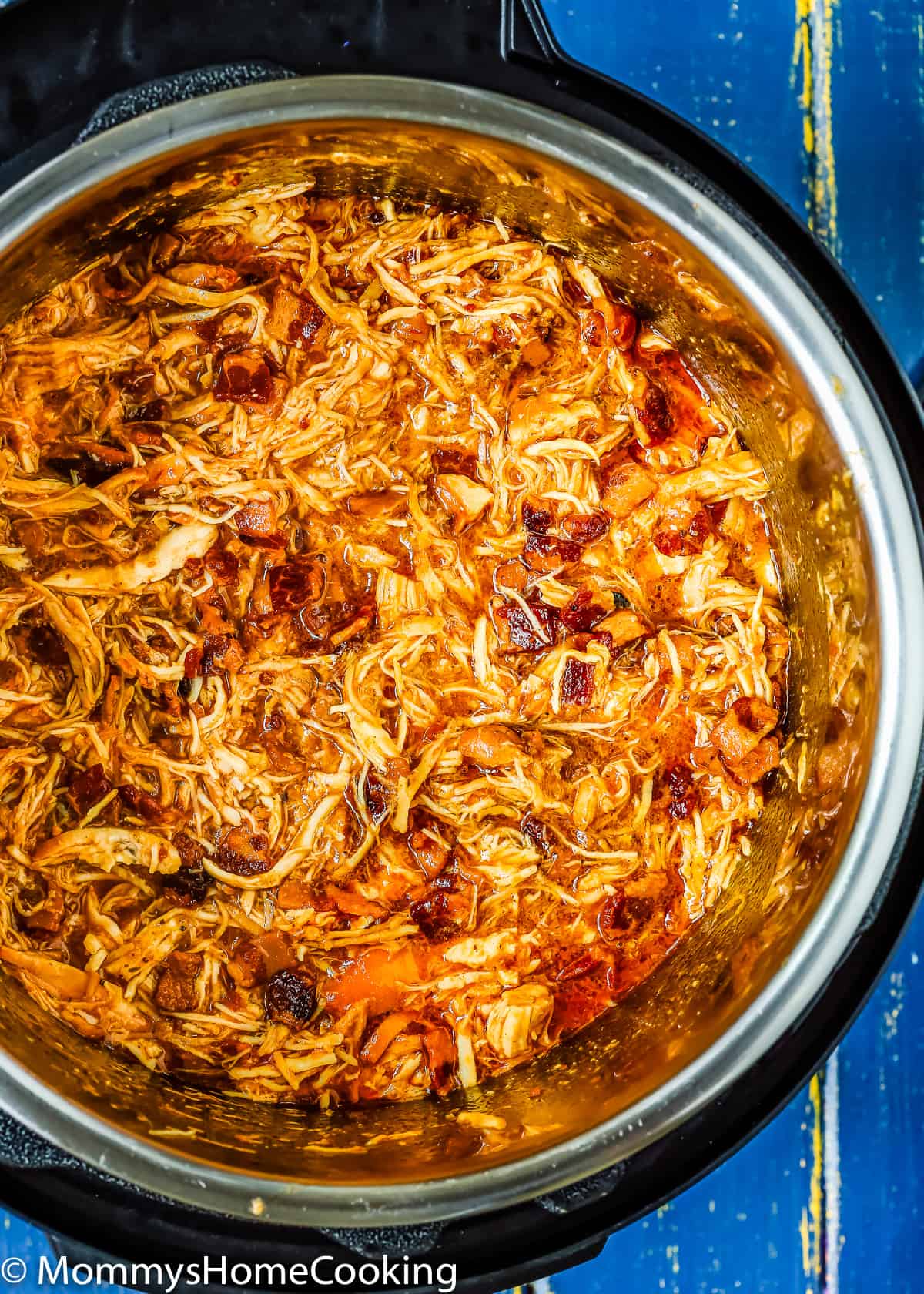 Pineapple Bacon Barbecue Chicken in a pressure cooker