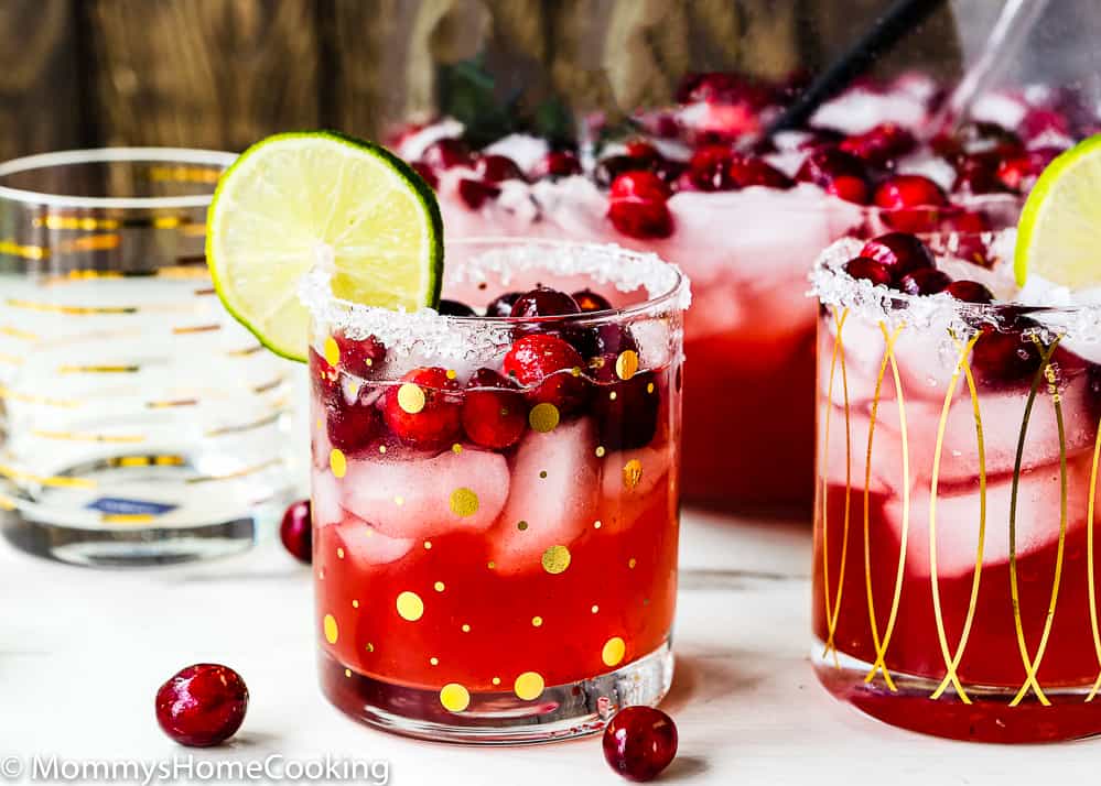 Roasted cranberry margaritas