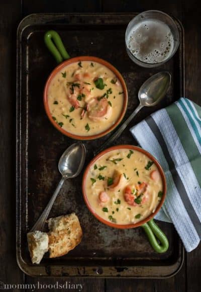 Three Cheese Shrimp Beer Soup | Mommy's Home Cooking