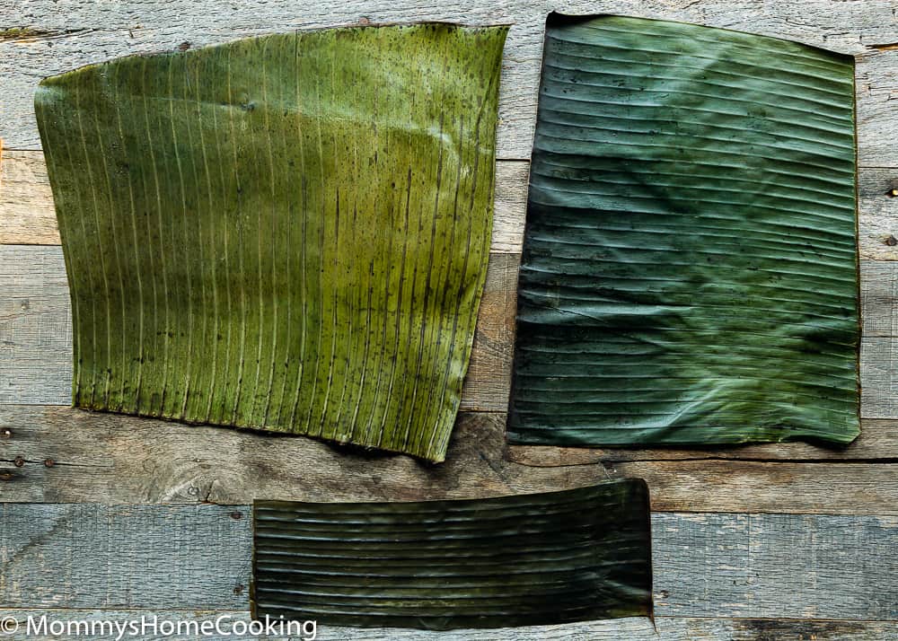 banana leaves to make hallacas.