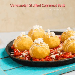 Venezuelan Stuffed Cornmeal Balls | mommyshomecooking.com