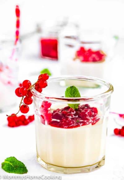 White Chocolate Panna Cotta in a glass