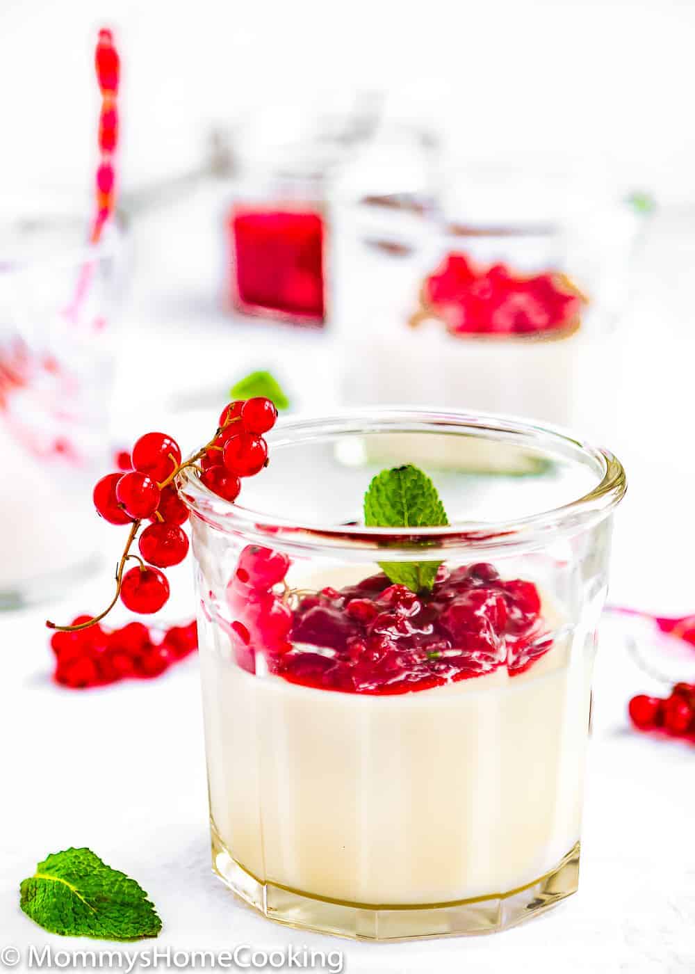 White Chocolate Panna Cotta in a glass